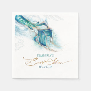 Serviette En Papier Mariage sirène sous la mer