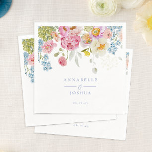 Serviette En Papier Mariage Soft Garden Florals