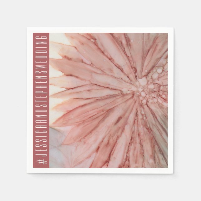 Serviette En Papier Mariage Standard Napkin Lovely Pinks et Lavenders (Devant)