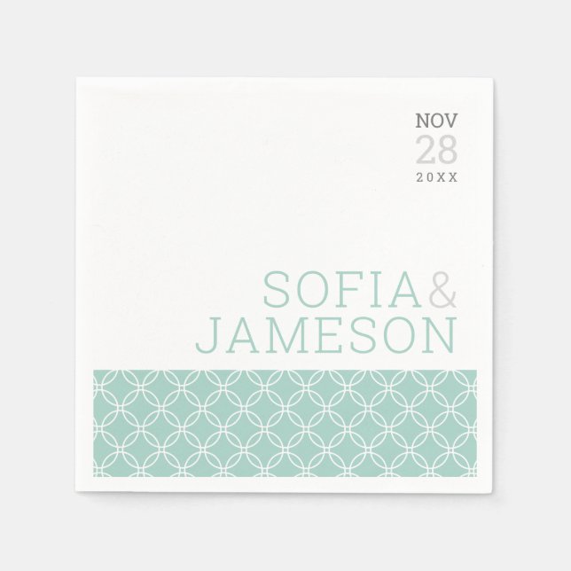 Serviette En Papier MARIAGE TABLE simple moderne type pastel ment gris (Devant)