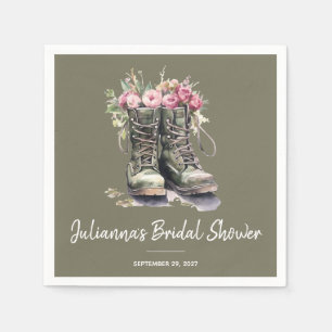 Serviette En Papier Mariage Thème Bottes Militaires