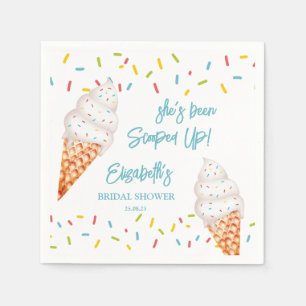 Serviette En Papier Mariage thème glace prise en cuillère