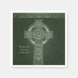 Serviette En Papier Mariage traditionnel irlandais de croix celtique