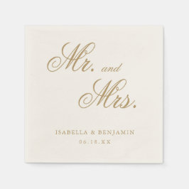 Serviette En Papier Mariage traditionnel ivoire élégant