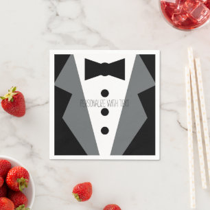 Serviette En Papier Mariage Tuxedo