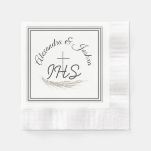 Serviette En Papier Mariage Verse Bible Catholique Cadre