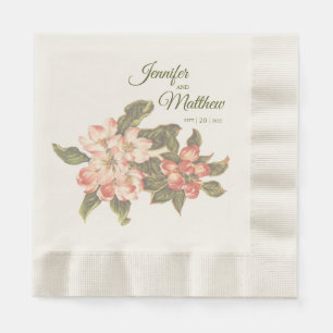 Serviette En Papier Mariage vintage Apple Blossom