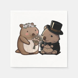 Serviette En Papier Mariage Wombat