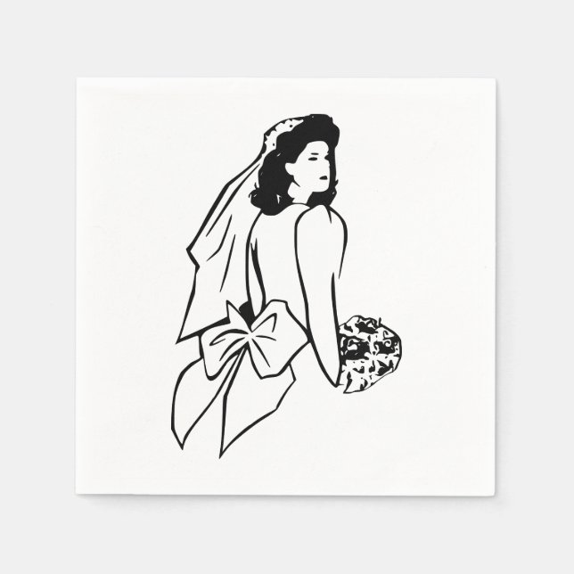 Serviette En Papier Mariages de serviettes (Devant)