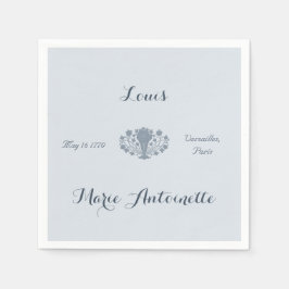 Serviette En Papier Marie Antoinette Mariage Rococo Dusty Blue
