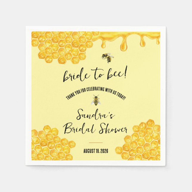 Serviette En Papier Mariée à devenir ! Fête de mariage (Devant)