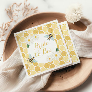 Serviette En Papier Mariée à l'abeille enterrement de vie de jeune fil