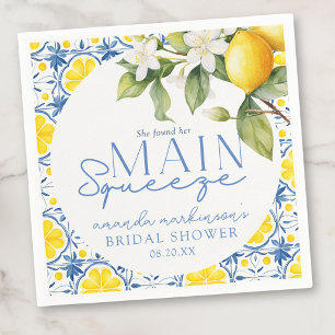Serviette En Papier Mariée de la Méditerranée au citron Main Squeeze