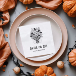 Serviette En Papier Mariée ou mort Halloween Bachelorette Party