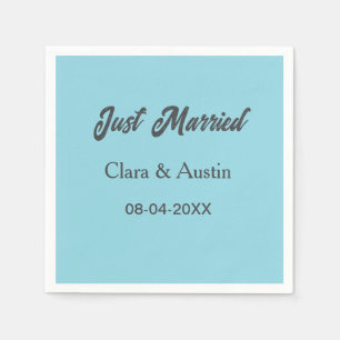 Serviette En Papier Mariés add nom du couple date année simulation de