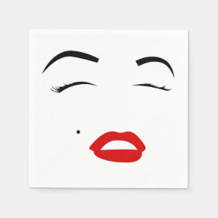 Serviette En Papier Marilyn Face