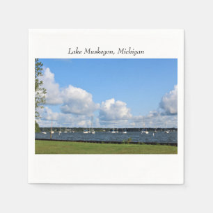 Serviette En Papier Marina sur le lac Muskegon, MI