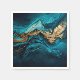 Serviette En Papier Marine abstraite