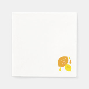 Serviette En Papier Marine Blue Lemon Art - Refresh Citrus Design