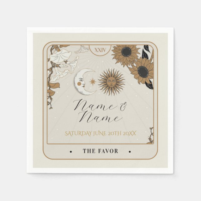 Serviette En Papier Marine Napkins Noms des Mariages Cartes de Tarot S (Devant)
