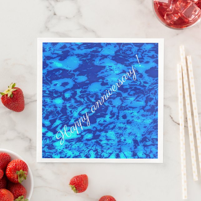 Serviette En Papier Marine Personnaliser profonde Eau douce de l'océan (En situation)