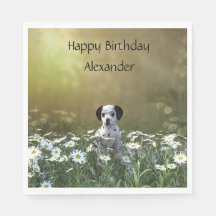 Marionnette dalmate mignonne dans les marguerites