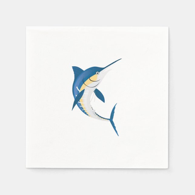 Serviette En Papier Marlin bleu (Devant)