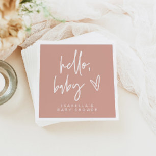 Serviette En Papier MARLO Bohemian Blush Bonjour Baby shower Napkins
