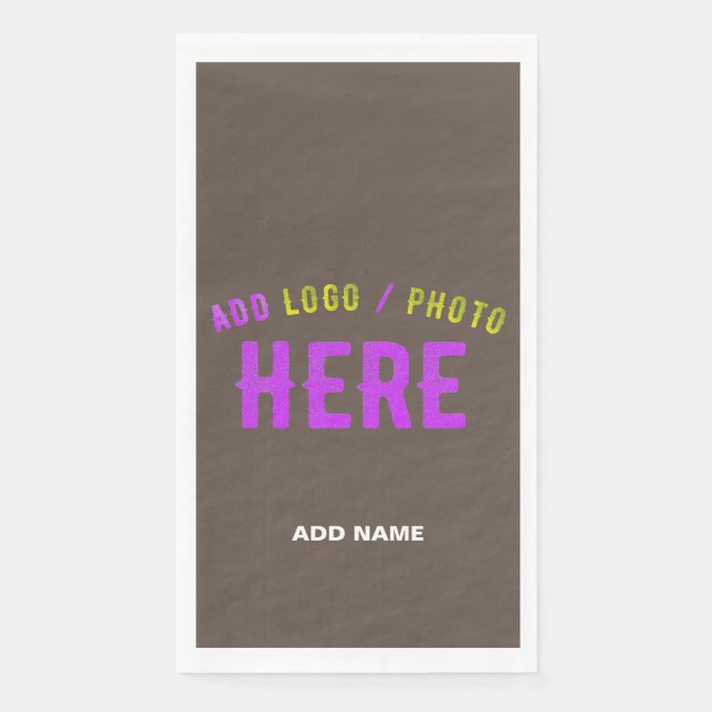 SERVIETTE EN PAPIER MARQUE VÉRIFIÉE DE CAFÉ MODERNE ET PERSONNALISABLE (Devant)