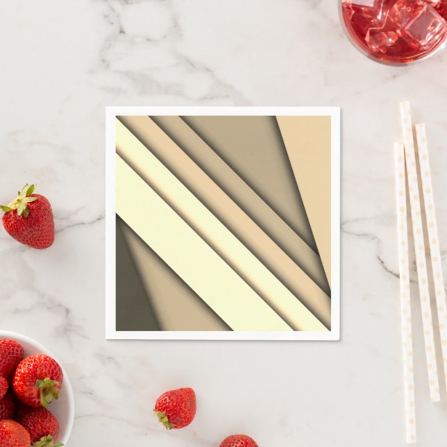 Serviette En Papier Marron monochrome moderne (En situation)