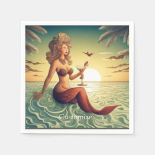Serviette En Papier Martini Classy Mermaid Thunder_Cove