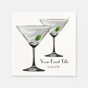Serviette En Papier Martini Cockatl Party Event Napkin