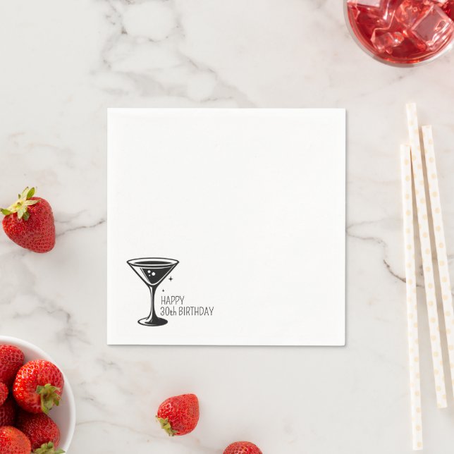 Serviette En Papier Martini Étincelle (En situation)