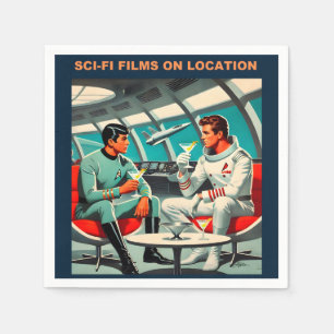 Serviette En Papier Martini Space Travel Poster Films Sci-Fi Dans L'Es