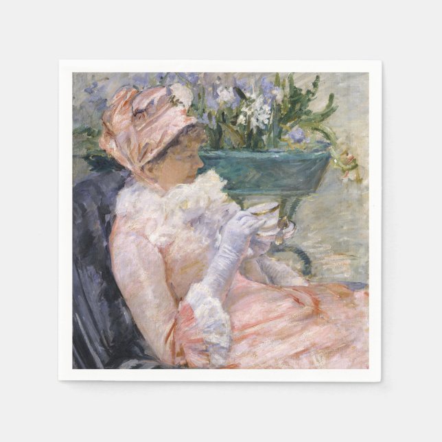 Serviette En Papier Mary Cassatt - La Coupe du Thé (Devant)