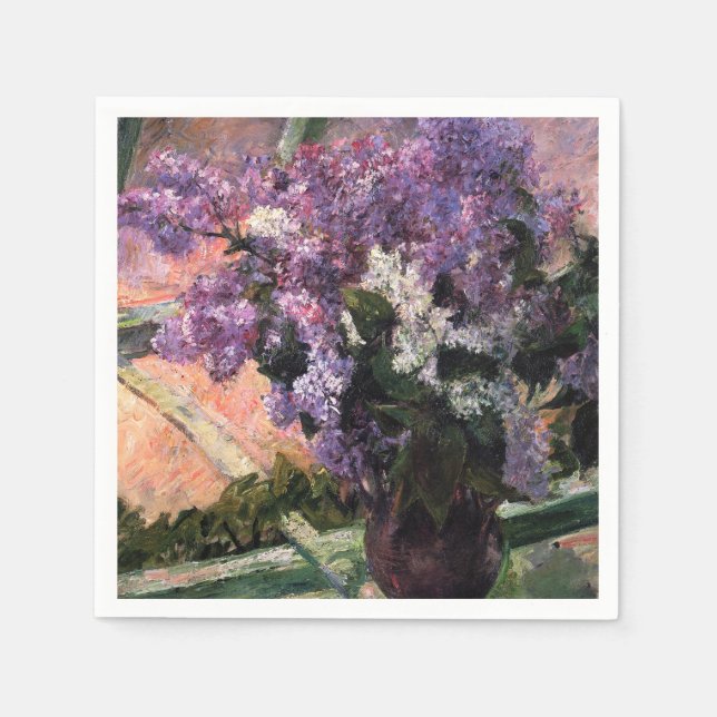 Serviette En Papier Mary Cassatt - Lilacs dans une fenêtre (Devant)