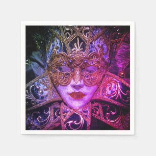 Serviette En Papier Mascarade masque victorien élégant gothique