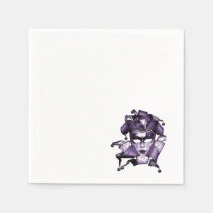Serviette En Papier Mascarade violette Mardi Gras