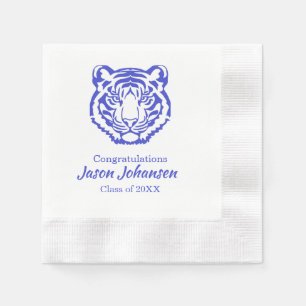 Serviette En Papier Mascotte du lycée Blue Tigher Motif Party Napkin