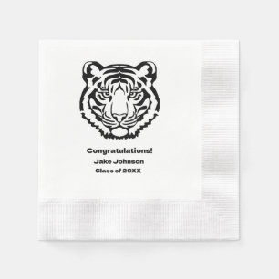 Serviette En Papier Mascotte tigre Graduation à thème serviettes Réuni