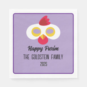 Serviette En Papier Masque de poule Purim mascarade costume