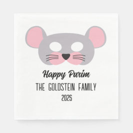 Serviette En Papier Masque de souris Purim mascarade costume