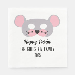 Serviette En Papier Masque de souris Purim mascarade costume