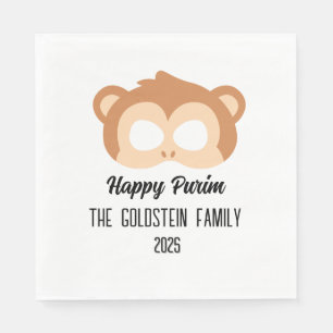 Serviette En Papier Masque Purim Monkey mascarade costume