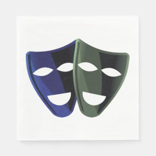 Serviette En Papier Masques de théâtre