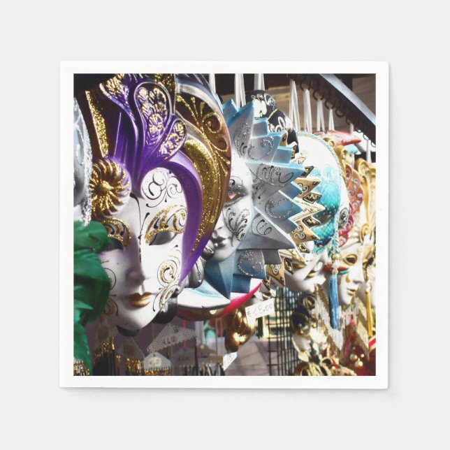 Serviette En Papier Masques vénitiens 1 (Devant)