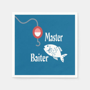 Serviette En Papier Master Baiter Fishing Funny Nouveauté Poisson Bla