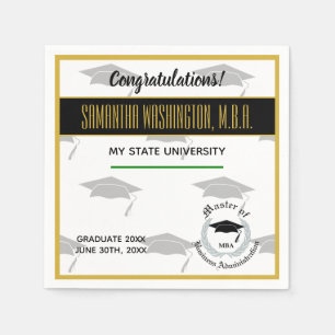 Serviette En Papier Master of Business Administration Graduation Party