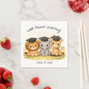 Serviette En Papier Maternelle Jardin d'enfants Lion Éléphant Girafe F