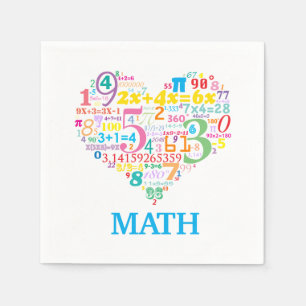 Serviette En Papier Math du cœur